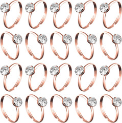 Whaline 36 Packs Diamond Engagement Rings Bridal Shower Rings for Wedding Table