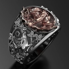 Artemis ring Couple accessories Heavy ring Ancient Greek goddess Speak Open 1Pcs