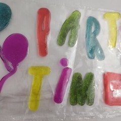 Party Time Balloons Gel Clings Window Decorations
