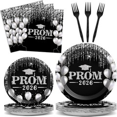 Prom Night 2026 Party Tableware Set – 96PCS Class of 2026