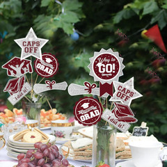 Graduation Decorations Maroon/Maroon White Silver Graduation Party Decorations 2