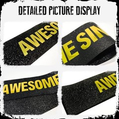 1951 75th Birthday Sash Soft Stain Black Glitter Gold Foil Party Decorations