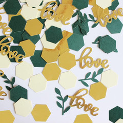 Greenery Wedding Table Confetti,Boho Love Theme Party Confetti,Sage Leaf Engagem