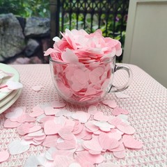 1000Count Pink White 1 Inch Heart Confetti For Engagement Wedding Party Decor