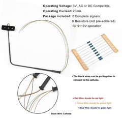 For Rail & Building Layout Model Traffic Light Kit LED Ornament With Resistors