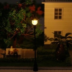 Set of 10 OOHO Scale Led Street Light Lamp Posts for Model Train Layouts