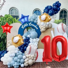 Baseball 10th Party Balloons,32 Inch Red Foil Number 10 Balloon,Sports Theme …