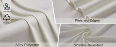 10x10ft Wrinkle Beige Backdrop Curtains for Parties, 2 Panels 5x10ft Silky