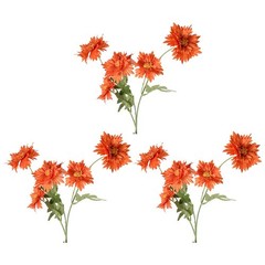 3 Pack Artificial Chrysanthemums 51cm Vibrant Silk Flowers for Event Decor