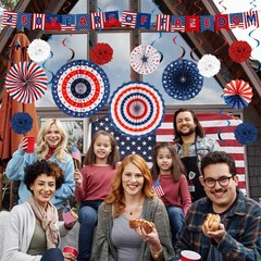 25 PCS US 250th Anniversary Decorations Set, 4th of July Decoration, Red White B