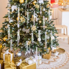 White Christmas Tree Icicles Tinsel Foil Fringe Iridescent 22 Inch 6000 PCS