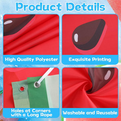 Summer Watermelon Door Cover Watermelon Arch Hanging Banner Summer Themed Backdr