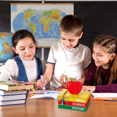 4 Pcs Back to School Table Decor Apple Prop Book Pencil Classroom Decor First Da