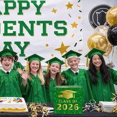 2026 Graduation Decorations – Green Gold Graduation Card Box for Graduation Deco