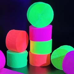 800 feet Glow Party Neon Streamer Decorations Crepe Paper 800feet