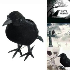 Halloween Decoration Scary Fake Crow Garden Home Party Accessory