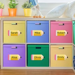 60 Pcs Pencil Paper Cutouts Name Tags Glue Points Back To School Classroom Decor