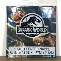 Jurassic World Birthday Party Supply Lot Tablecloth & Favors Pack 48 Pieces