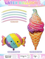 Pastel Balloon Arch Garland Kit – Ice Cream Balloon Arch Pastel Rainbow Balloons