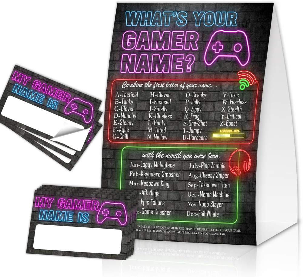 Gamer Birthday Party Decorations, Funny Video Game Party Night Favors Set,What’S