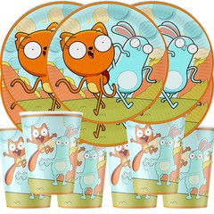 Kiff Cat Party Supplies happy birthday centerpiece decoration gift cup plate