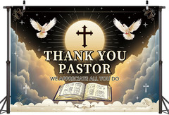 Thank You Pastor Banner Backdrop 7X5Ft Pastor Appreciation Week Background