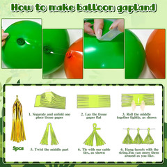 Dinosaur Birthday Party Decorations, 113Pcs Dinosaur Balloons Include Happy Birt