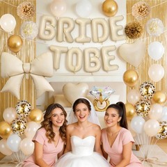 Bachelorette Party Decorations, Sand White Bride To Be Bridal Shower Balloons…