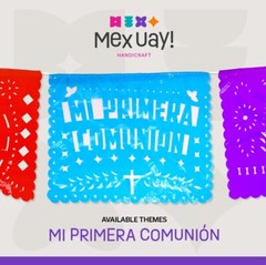 Primera Comunion Banners~ 3Pack 18ft each Banner-Plastic Papel Picado Multicolor