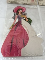 6 Vtg Honeycomb Center Paper Lady Decorations Japan Bridal Shower Birthday