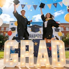 3FT Light Up Graduation Marquee Letters – DIY Foam Board Sign Kit for Class of 2