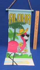 Tiki Bar Tropical Party Decorations Parrots Banner Pennant Blow Up Bird Lot of 5