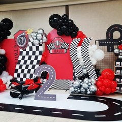 Red, Black & Silver Balloon Arch Kit – 201 Pcs for Birthday & Anniversary Decor