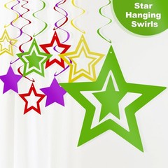 Colorful Rainbow Birthday Party Decorations Honeycomb Ball Garland Banner