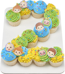 Cocomelon Playtime Rings | 24 Cupcake Toppers Featuring JJ, Yoyo & Tomtom | Coc