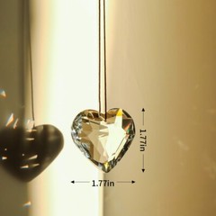 12Pcs 45MM Crystal Heart Suncatcher Rainbow Maker Wedding Party Decr, mix color