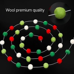 2 Pack Felt Ball Garland Easter Pom Pom Garland 19.6 ft 70 Balls Wool Felt Color
