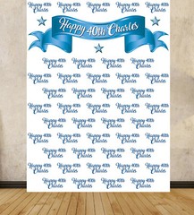 Mens HUGE Birthday Banner Name Age Backdrop Scene Setter Graphic Print Photo