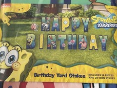 SPONGEBOB SQUAREPANTS Friends JUMBO LETTER BANNER KIT (1) ~ Birthday Party Decor