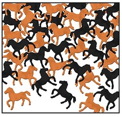 Fanci-Fetti Horses (black & copper) Party Accessory 1 Oz package