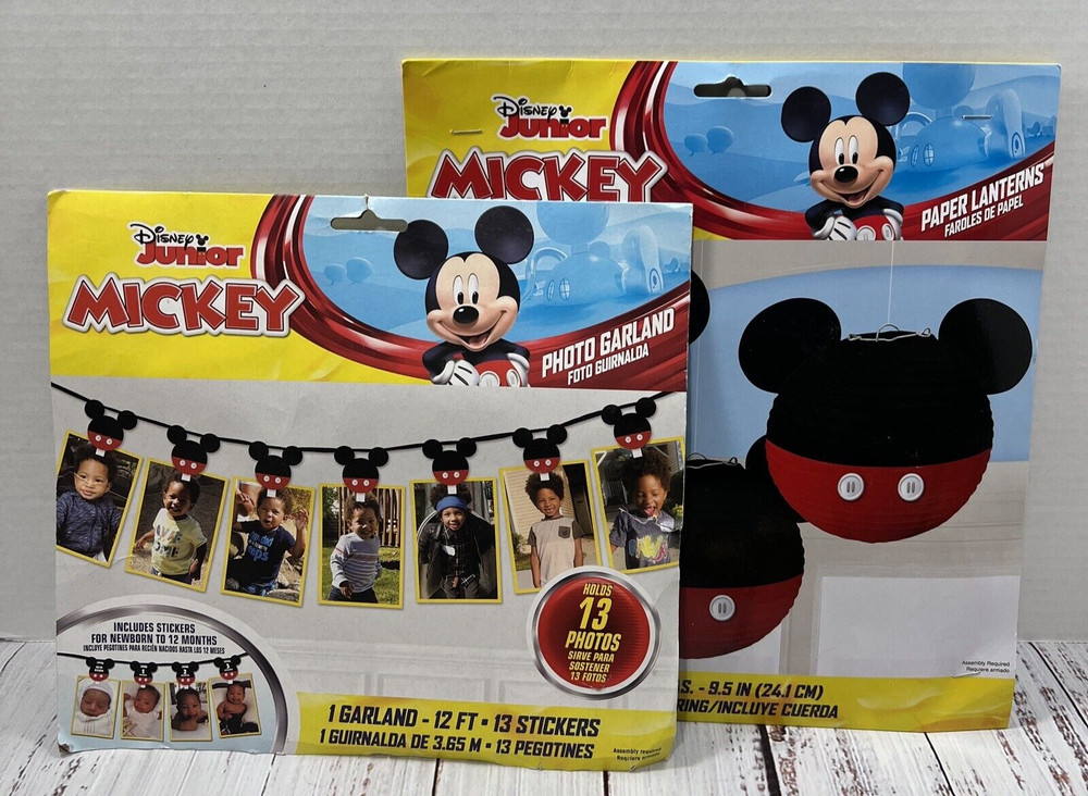 Disney Junior Mickey Mouse Party Decorations Paper Lanterns Photo Garland