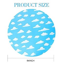 Pieces Blue Sky Whites Party Tablecloth 84» Cartoon Story Tablecloth 6 Cloud