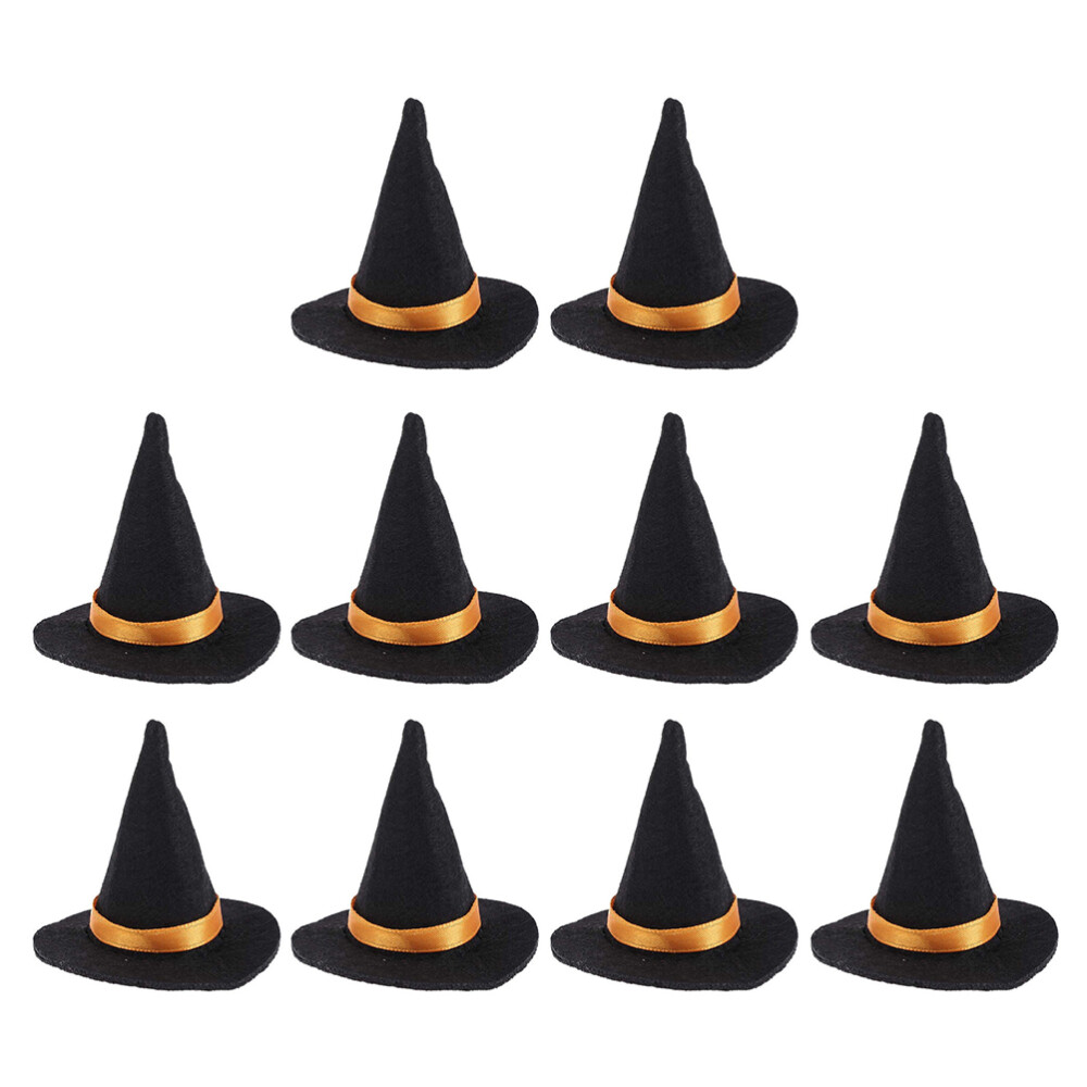10Pcs Miniature Witch Hat Wine Bottle Caps Halloween Witch Hats Witch Decor