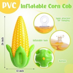 Pack PVC Corn Balloons Inflatable Corn Cob 2″ x 13″ Blow up Harvest 4