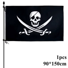 90*150Cm Pirate Banner Pirate Theme Birthday Party Decorations Pirate Ship Skull