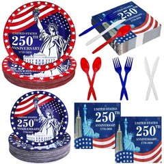300 Pcs 250th Anniversary 4th of July Decorations American Flag Patriotic Party