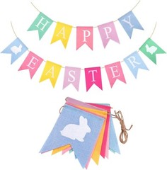 USA Happy Easter Garland Hanging Banners Party Supplies Wall Decorations Signs