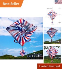 Patriotic Eagle Flag Wind Spinner – Stunning 3D Outdoor Decoration for Holidays