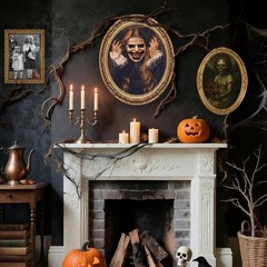 Haunted House 3D Portraits – Wall Decor with Changing Faces for Halloween Fun