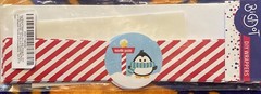 DIY BIG DOT party supplies-Holly Jolly Penguin-Set of 15 wrappers.